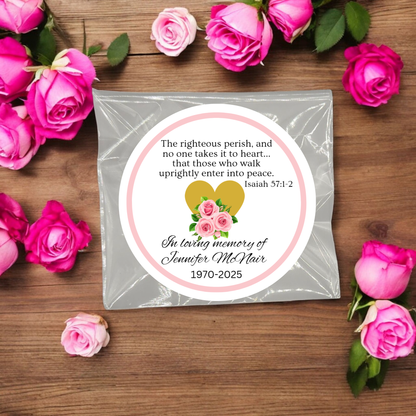 Funeral Favor Tea Bag Favors (Set of 20)