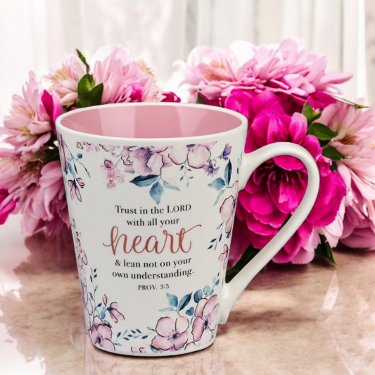 Trusting Heart Mug with Pink Interior