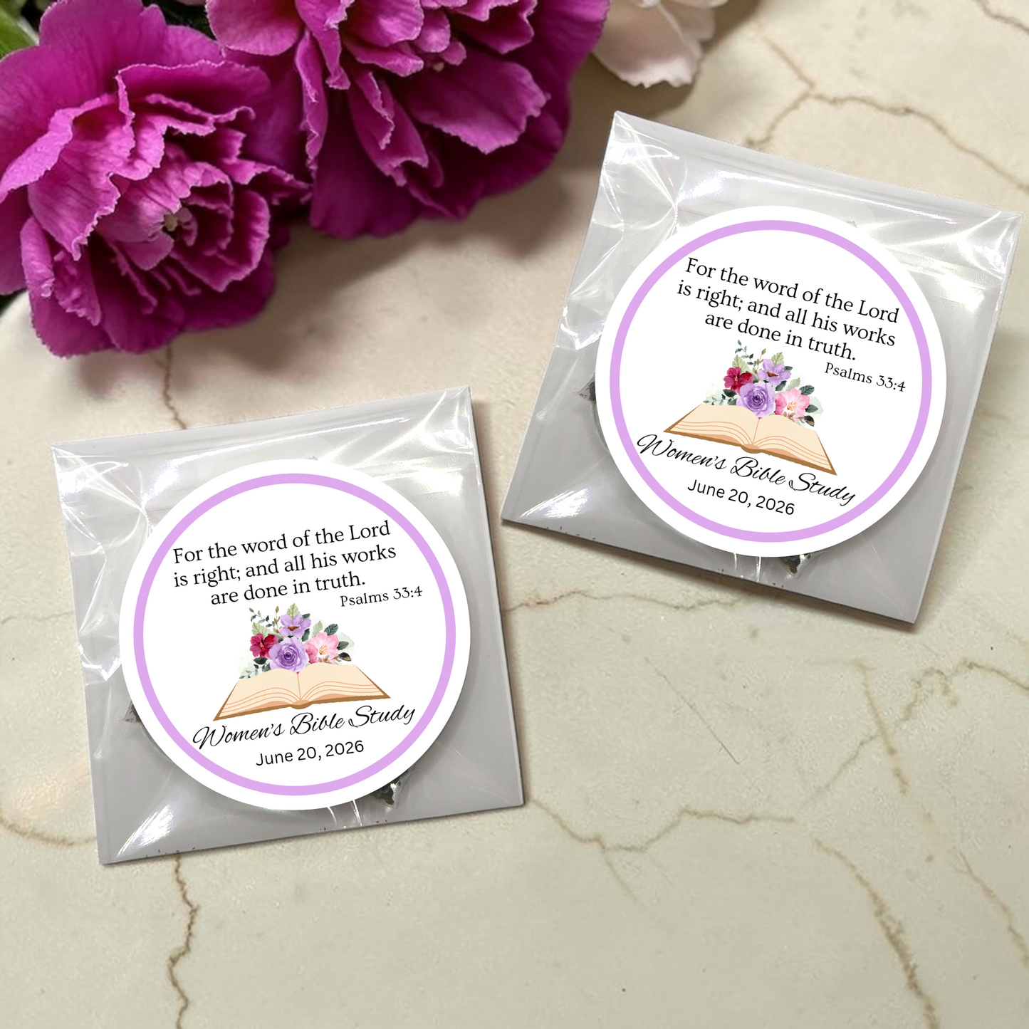 God's Word Tea Bag Favors for Women's Bible Study (Set of 20)