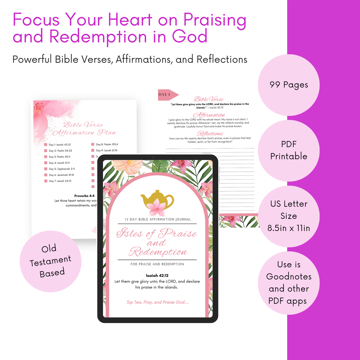 Isles of Praise and Redemption Prayer Journal Printable (Digital Download)