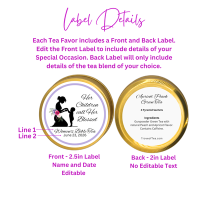 Blessed Woman Prayer Circle Bible Tea Party Favors (Set of 10)