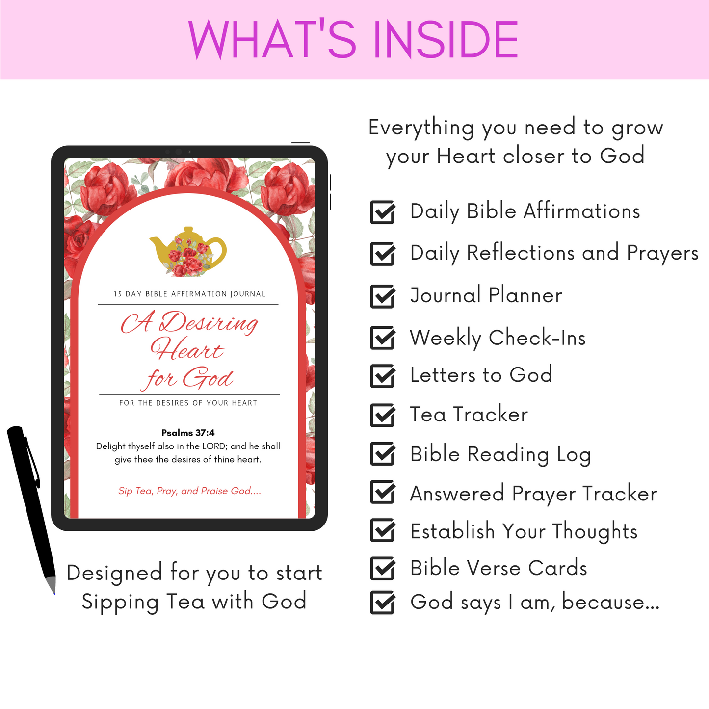 A Desiring Heart For God Bible Reflection Journal (Digital Download)