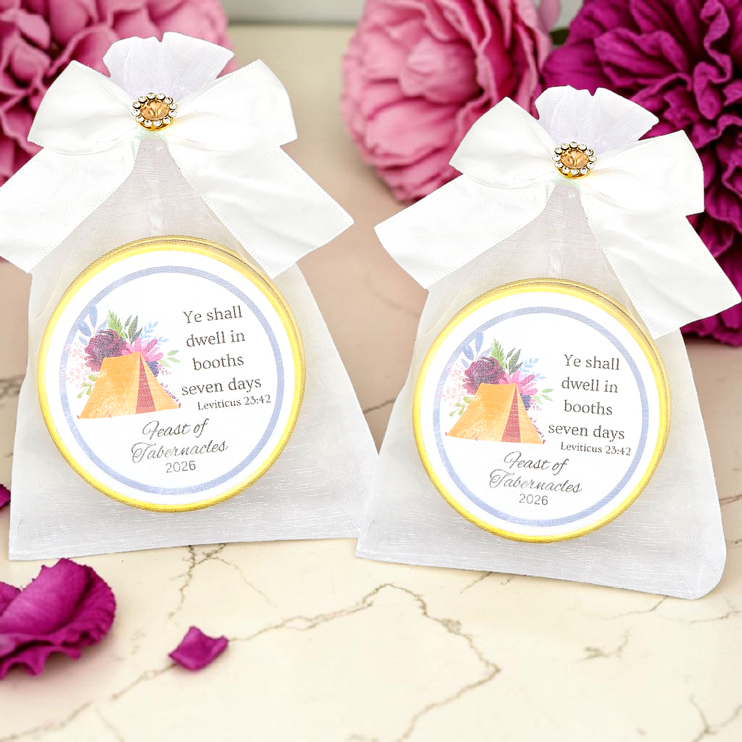 Feast of Tabernacles: Tea Favors in Custom Tea Tins for Biblical Feast Days (Set of 10)