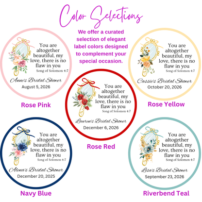 Mirror Bridal Shower Bible Tea Bag Party Favors (Set of 20)