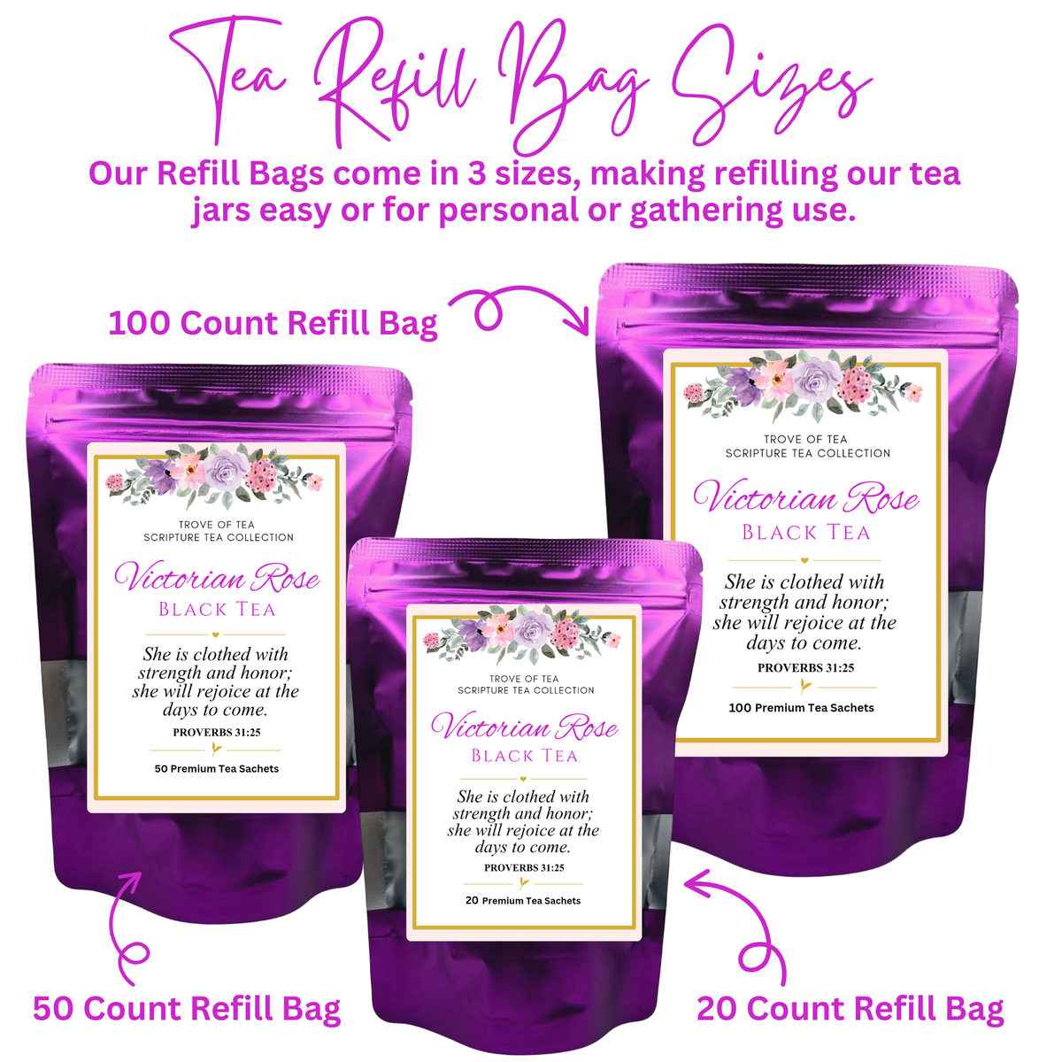 Victorian Rose Black Tea Refill Bags