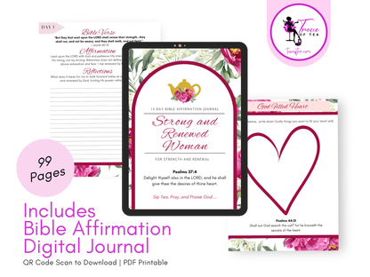 Strong and Renewed Woman Bible Verse Tins of Tea Gift Set