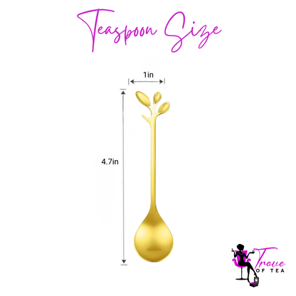 Leaf Teaspoon Favors with Biblical Tea (Set of 10)