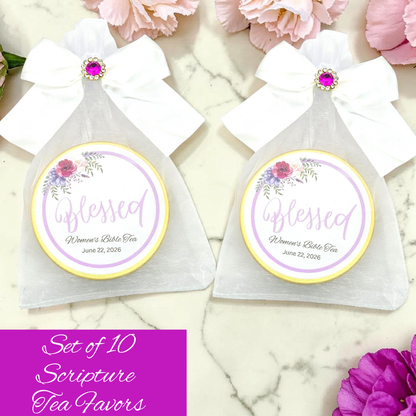 Blessed Bible Tea Party Favors for Prayer Circle and Women's Conference (Set of 10)