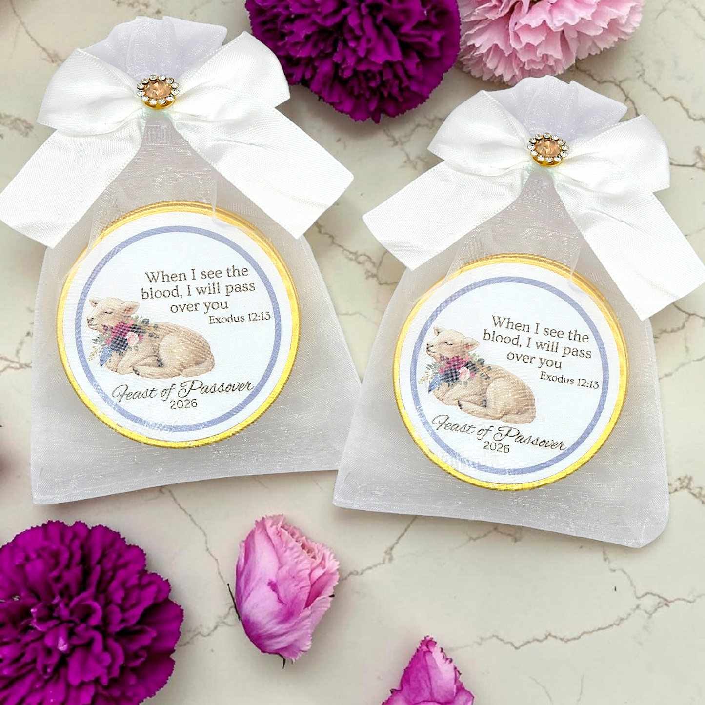 Passover Party Favors: Biblical Scripture Tea in Custom Tins (Set of 10)