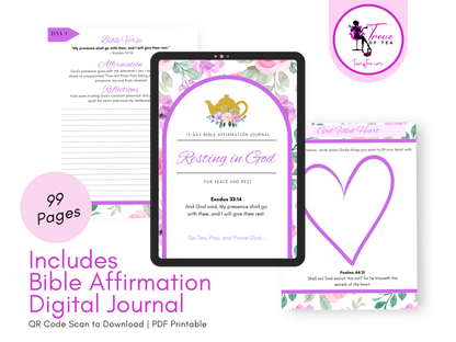 Resting in God Herbal Tea Sampler Gift Set with Scripture Tea Bags