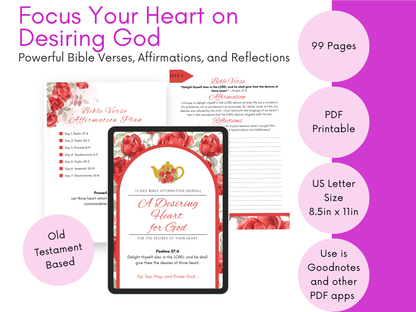 A Desiring Heart for God Bible Verse Tins of Tea Gift Set