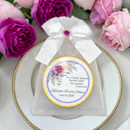 Floral Bridal Tea Party Favors with Meditation Tea (Set of 10)