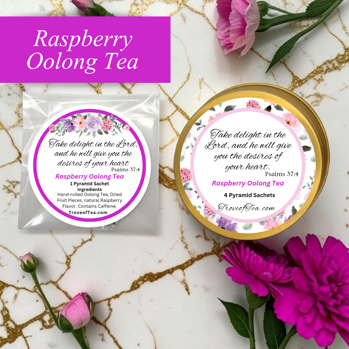 Raspberry Oolong Tea Samples
