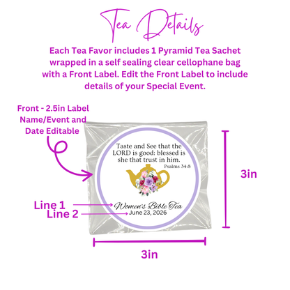 Heart Teaspoon Favors with Scripture Tea Bags (Set of 10)