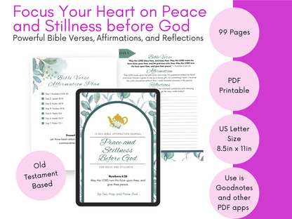 Peace and Stillness Before God Bible Verse Tea Bag Tin Gift Set