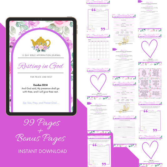 Resting in God Bible Verse Journal (Digital Download)