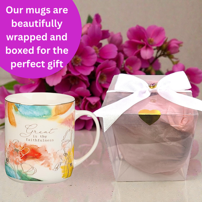 Great is thy Faithfulness Scripture Mug – Lamentations 3:23 - 14oz