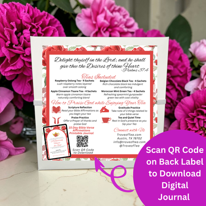 A Desiring Heart for God Bible Verse Tins of Tea Gift Set