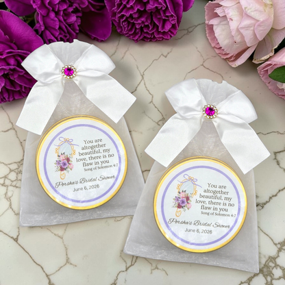 Mirror Bridal Shower Scripture Tea Party Favors (Set of 10)