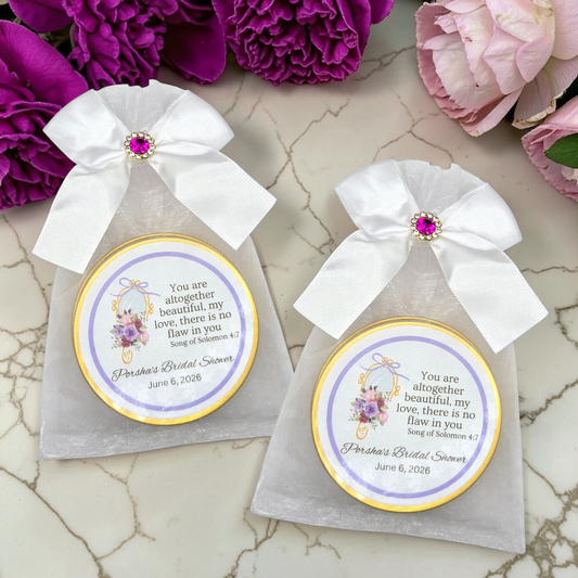 Mirror Bridal Shower Bible Tea Tin Party Favor (Set of 10)