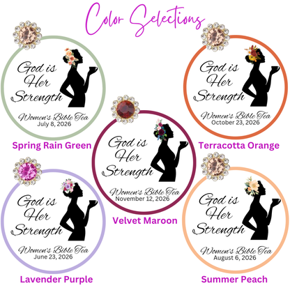 Godly Woman Ladies Prayer Breakfast Biblical Tea Favors in Custom Tea Tins (Set of 10)