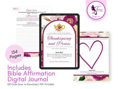 Thanksgiving and Praise Bible Verse Tins of Tea Gift Set