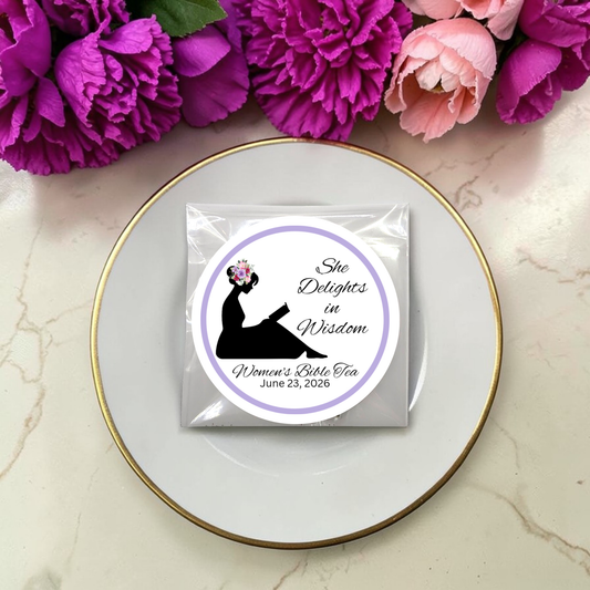 Wise Woman of God Silhouette Bible Tea Favors (Set of 20)