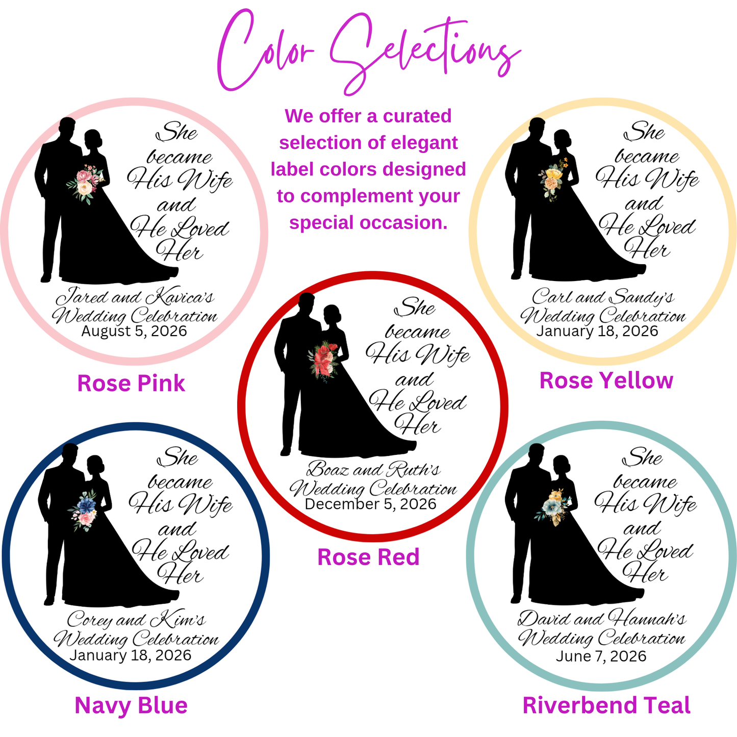 Loved Woman Silhouette Wedding Biblical Tea Bag Favors (Set of 20)