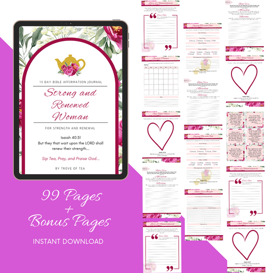 Strong and Renewed Woman Guided Prayer Journal (Digital Download)