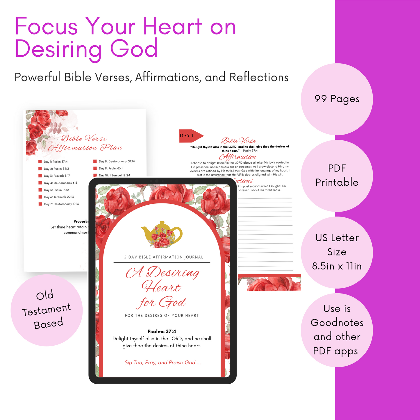 A Desiring Heart For God Bible Reflection Journal (Digital Download)