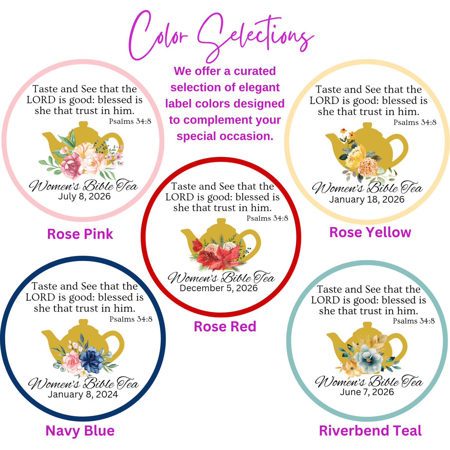 Teapot Women's Bible Study Tea Bag Party Favors (Set of 20)