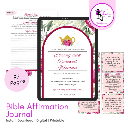 Strong and Renewed Woman Guided Prayer Journal (Digital Download)