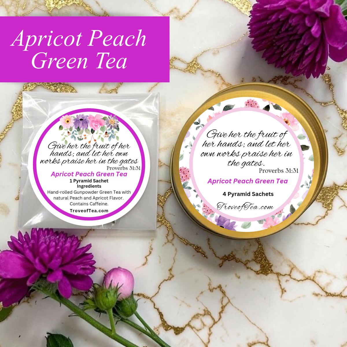 Apricot Peach Green Tea Samples
