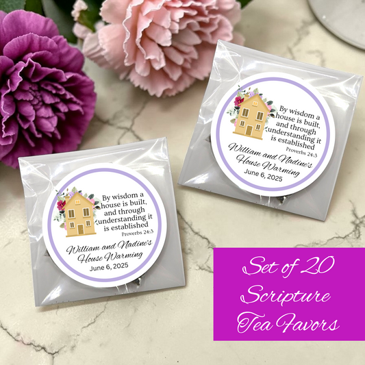 Housewarming Bible Tea Party Favors (Set of 20)