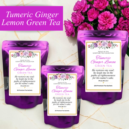 Tumeric Ginger Lemon Green Tea Refill Bags
