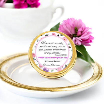 French Vanilla Honeybush Herbal Tea Samples