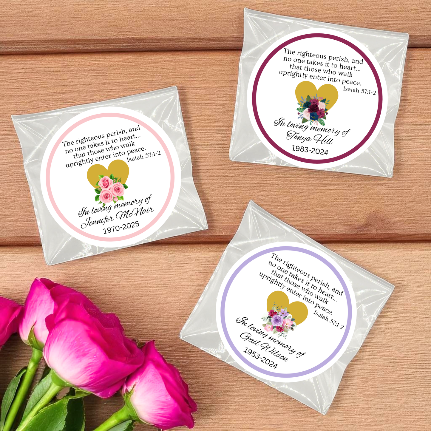 Funeral Favor Bible Verse Tea Bag Favors (Set of 20)