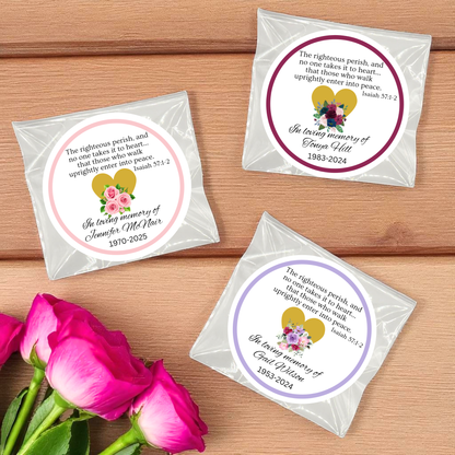 Funeral Favor Bible Verse Tea Bag Favors (Set of 20)
