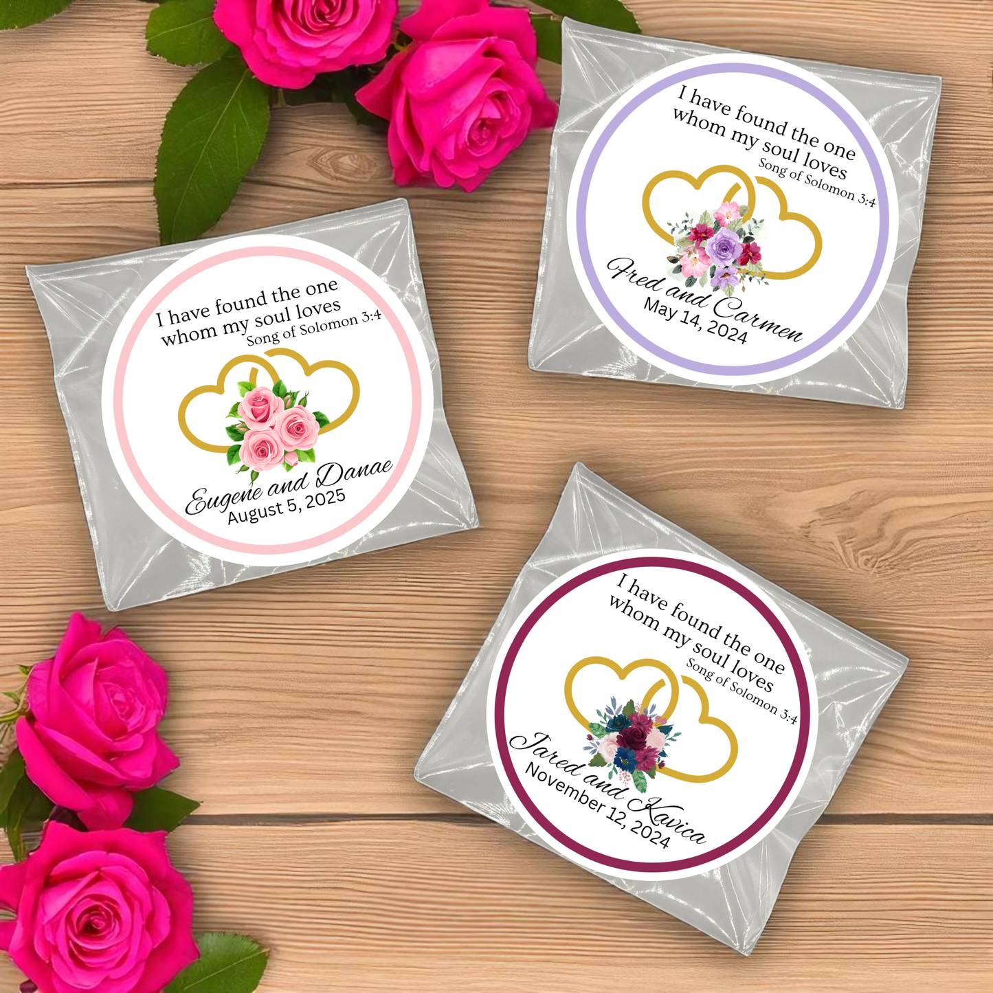 Heart Wedding Scripture Verse Tea Bag Party Favor (Set of 20)