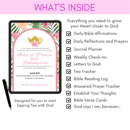 Isles of Praise and Redemption Prayer Journal Printable (Digital Download)