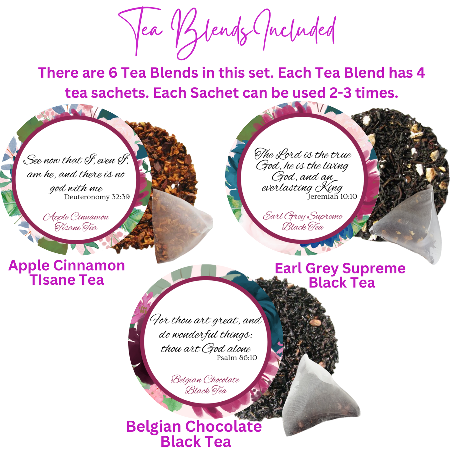 No Other Gods Before Me Bible Verse Tins of Tea Gift Set