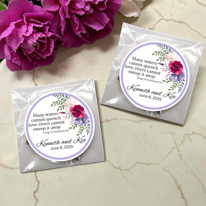 Right Floral Wedding Engagement Scripture Tea Bag Party Favor (Set of 20)