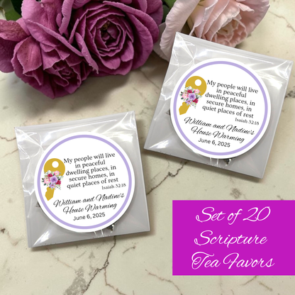 Key Housewarming Party Favors with Meditation Tea (Set of 20)