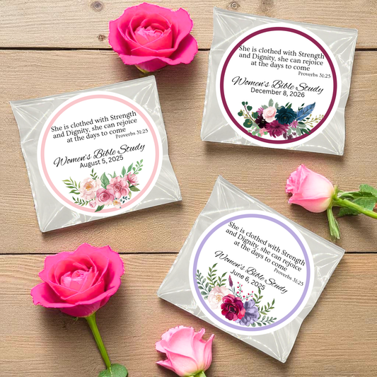 Bottom Floral Ladies Bible Verse Tea Bag Party Favor (Set of 20)