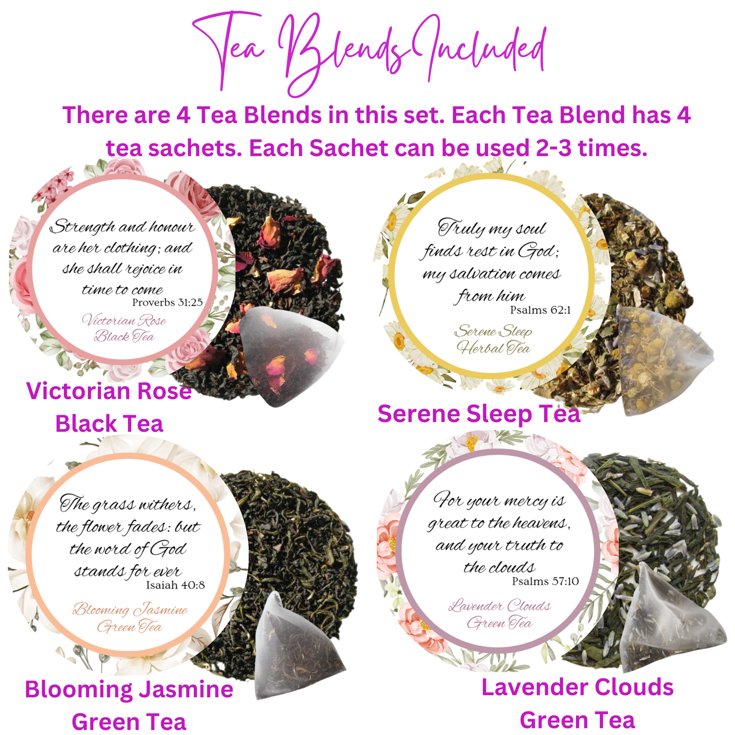 Songbird of Praise Floral Spring Tea Tin Gift Set