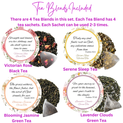 Songbird of Praise Floral Spring Tea Tin Gift Set