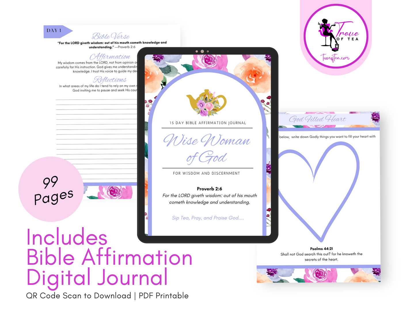 Wise Woman of God Oolong and White Tins of Tea Sampler Gift  with Bible Verses