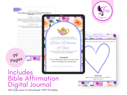 Wise Woman of God Oolong and White Tins of Tea Sampler Gift  with Bible Verses