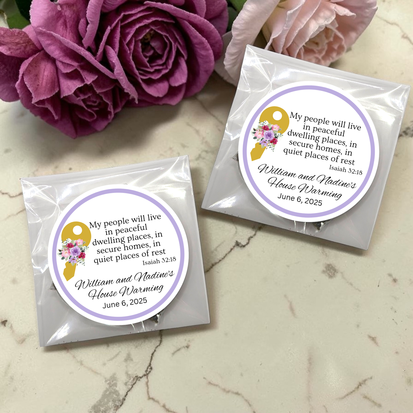 Key Housewarming Party Favors with Meditation Tea (Set of 20)