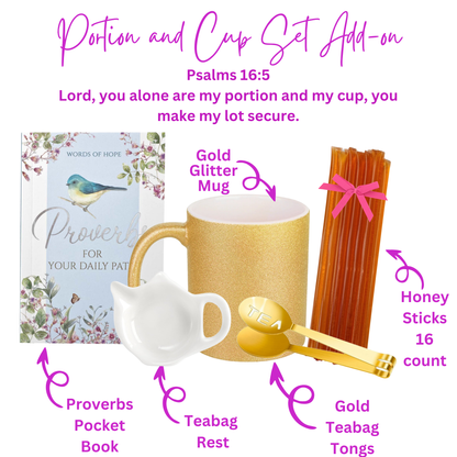 Peace and Stillness Before God Bible Verse Tea Bag Tin Gift Set